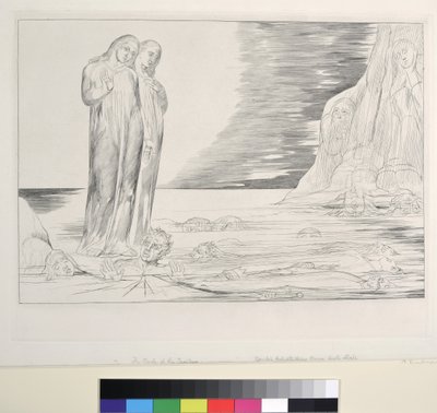 El círculo de los traidores: el pie de Dante golpeando a Bocca degli Abbate, Infierno, Canto XXXII, ilustración de la 